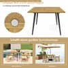 COSTWAY Gartentisch 107x107cm, quadratischer Terrassentisch Produktbild-Vorschau 5