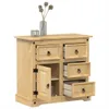vidaXL Credenza  80x40x75 cm in legno di pino massiccio Anteprima dell’immagine prodotto 1