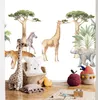 Vlies Fototapete - Jungle Animals on White Background Made Produktbild-Vorschau 2