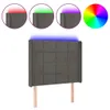 The Living Store LED Kopfteil Dunkelgrau 103x16x118/128 cm Produktbild-Vorschau 2