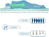 Diagram illustrating mattress features and benefits, showing spinal alignment, pressure point reduction, and suitability for different body types and sleeping styles. Produktbild-Vorschau