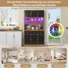 okwish Vitrine 100x40x180cm, Buffet mit LED-Beleuchtung und Produktbild-Vorschau 2