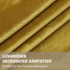 A close-up of folded golden velvet fabric with text overlay. Anteprima dell’immagine prodotto