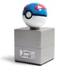 A Pokémon Great Ball replica on a display stand. Podgląd zdjęcia produktu