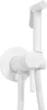 A white bidet sprayer set mounted on a white wall. Anteprima dell’immagine prodotto