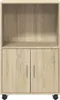 vidaXL Skříňka na kolečkách Sonoma dub 55x40x91 cm materiál Náhled obrázku produktu 4