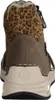 The back view of a brown high-top sneaker with leopard print accents. Produktbild-Vorschau