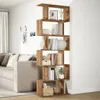 vidaXL Libreria divisoria 6 ripiani rovere artigianale Anteprima dell’immagine prodotto 4