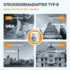 TESSAN Adapter podróżny z 1 gniazdem USB-C i 2 gniazdami Podgląd zdjęcia produktu 5