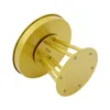 The underside of a gold metal plant stand is shown against a white background. Náhled obrázku produktu