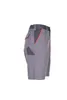 A side view of gray work shorts with dark gray and orange accents. Produktbild-Vorschau