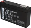 A black rechargeable battery with product information printed on its side. Produktbild-Vorschau