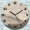 Wanduhr aus Glas Rund fi 30 Skizzierte Gebirgs Quarz Deko Produktbild-Vorschau 1