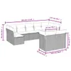 The Living Store 9-tlg. Garten-Sofagarnitur mit Kissen Produktbild-Vorschau 4