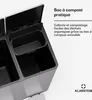 Klarstein EcoVista Poubelle - Tri sélectif 60 L avec bac à Voir les images du produit 4