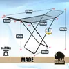 BigDean Wäscheständer 200 cm = 20m extra-hoch + dicke Produktbild-Vorschau 3