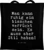 Mr. & Mrs. Panda Tote Bag Man kann ruhig ein... - Schwarz - Produktbild-Vorschau 1