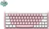 A mechanical keyboard and a single key switch are displayed against a white background. Produktbild-Vorschau