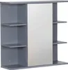 Armoire de toilette Relaxdays, 6 étagères, 2 compartiments Voir les images du produit 1