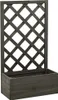 vidaXL Treillis de jardin avec bac à fleurs Gris 50x25x90 Voir les images du produit 6