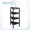 KOMFOTTEU Scaffale angolare a 4 ripiani, portata 32 kg, Anteprima dell’immagine prodotto 6