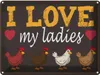 vianmo Blechschild 30x40 cm Hühner i love my ladies Tier Produktbild-Vorschau 1