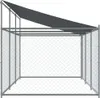 vidaXL Enclos pour chiens avec toit et porte Gris 6x2x2 m Voir les images du produit 4