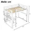 Hochbett, 140x200 cm, Doppelbett mit Lattenrost, Leiter, Produktbild-Vorschau 6