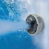 A close-up shot of a whirlpool jet in a hot tub, with water spraying out. Produktbild-Vorschau