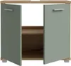Mobile sottolavabo, 2 ante, finitura rovere e verde salvia, Anteprima dell’immagine prodotto 4