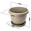 BigDean 6x Blumentopf mit Untersetzer rund ø40xH31 cm Produktbild-Vorschau 2