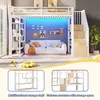 Flieks Etagenbett 90x200cm mit Led, Jugendbett mit Regal, Produktbild-Vorschau 6