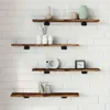 vidaXL Nástenné police 4 ks Údený dub 60x10x1,5 cm materiál Náhľad obrázku produktu 2