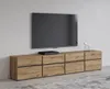 Televizní stolek BONIFACIO 4D4S, dub wotan/černá Náhled obrázku produktu 6