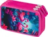 A pink pencil case with a flamingo and tropical leaf design. Anteprima dell’immagine prodotto