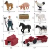 10 Stück Bauernhof-Tierfiguren, Spielzeug, realistische Produktbild-Vorschau 3