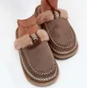 Damen Gefüttert Slippers Isoliert Hausschuhe Slip On Produktbild-Vorschau 5