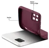 A phone case is shown being placed onto a white smartphone. Produktbild-Vorschau