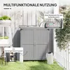 Outsunny Gartenschrank Holz, Geräteschuppen wetterfest Produktbild-Vorschau 4