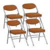 Four orange upholstered folding chairs are arranged in a grid formation against a white background. Produktbild-Vorschau