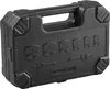 A black plastic case for a hole saw set, with molded indentations for the tools and the brand name visible. Produktbild-Vorschau