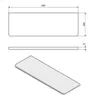 Sapho Ablage 600x100x8mm, Milchglas Produktbild-Vorschau 2