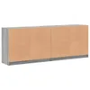 vidaXL Knihovna s dvířky Grey Sonoma 204x37x75 cm Materiál Náhled obrázku produktu 9