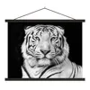 MuchoWow® Textilposter Tiger - Schwarz - Weiß - Porträt - Produktbild-Vorschau 1