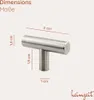 12x Möbelknöpfe Silber Schrankknöpfe Edelstahl Möbelgriffe Produktbild-Vorschau 2