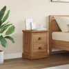 vidaXL Table de nuit avec tiroirs Nature 40 x 30 x 50 cm Voir les images du produit 1