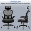 COMHOMA Bürostuhl Ergonomisch, Schreibtischstuhl mit 3D Produktbild-Vorschau 7