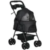 PawHut faltbarer Buggy, Kinderwagen, Hunde- und Katzenkorb, Produktbild-Vorschau 1