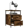vidaXL Table de nuit chêne fumé 44x45x60 cm bois composite Voir les images du produit 9