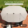 COSTWAY Ombrellone doppio 450x260cm con LED solari e Anteprima dell’immagine prodotto 4